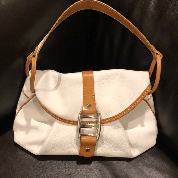 Hogan White & Tan Shoulder Bag
